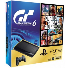 Consola PS3 500GB Gran Turismo 6 + Grand Theft Aut