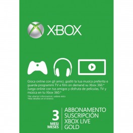 Xbox Live Tarjeta 3 Meses Gold - X360